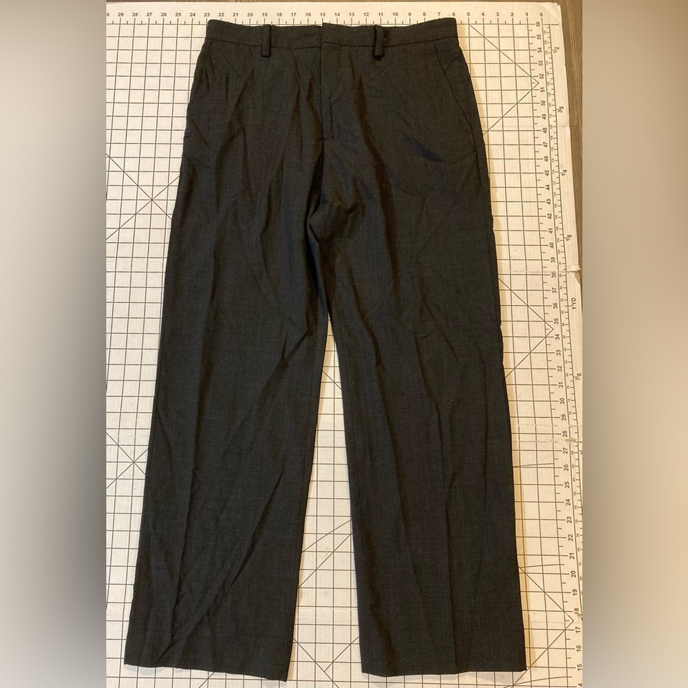 Banana Republic Men’s Size 33/32 Dark Grey Wool Blend Dress Pants